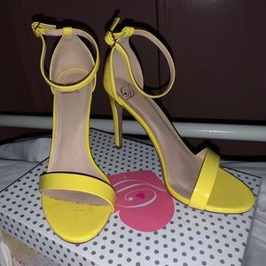 Yellow Strappy Women’s Heel
